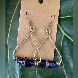 Handmade Wire & Glass Bead Earrings